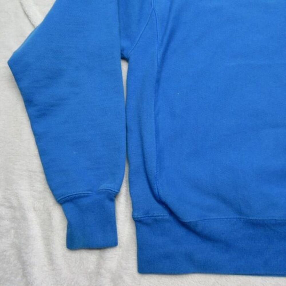 Champion Reverse Weave Sweatshirt‎ Mens Medium Royal Blue Crew Fleece RARE - Picture 10 of 13
